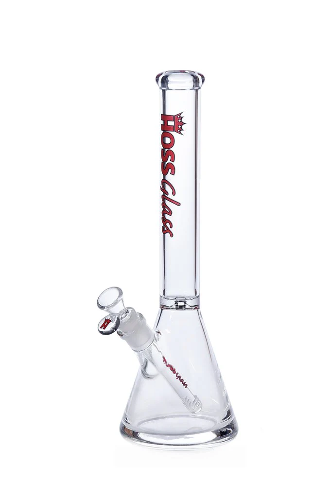 HOSS Glass - 14" 7mm Thick Clear Beaker Bong - H163