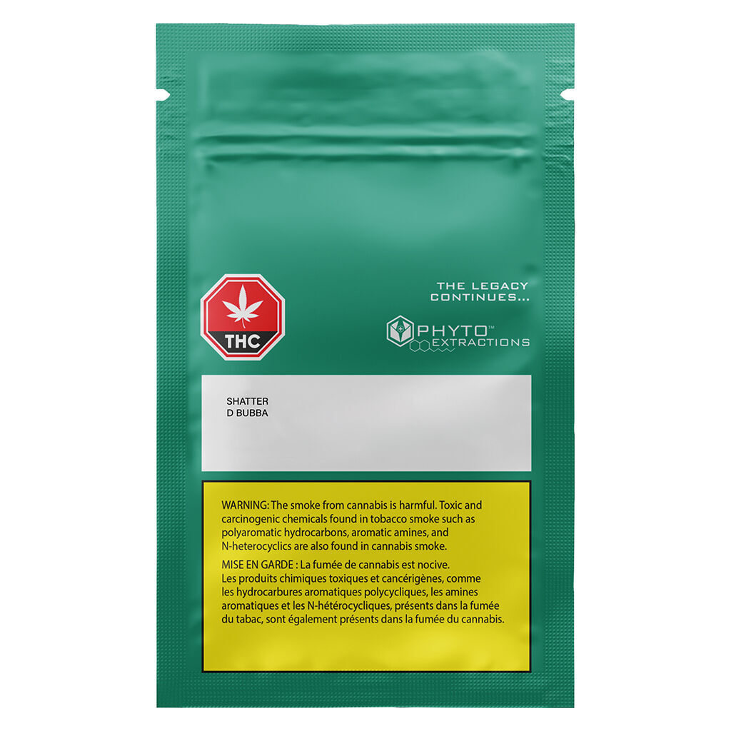 Phyto Extractions - D Bubba Shatter - Blend - 1g