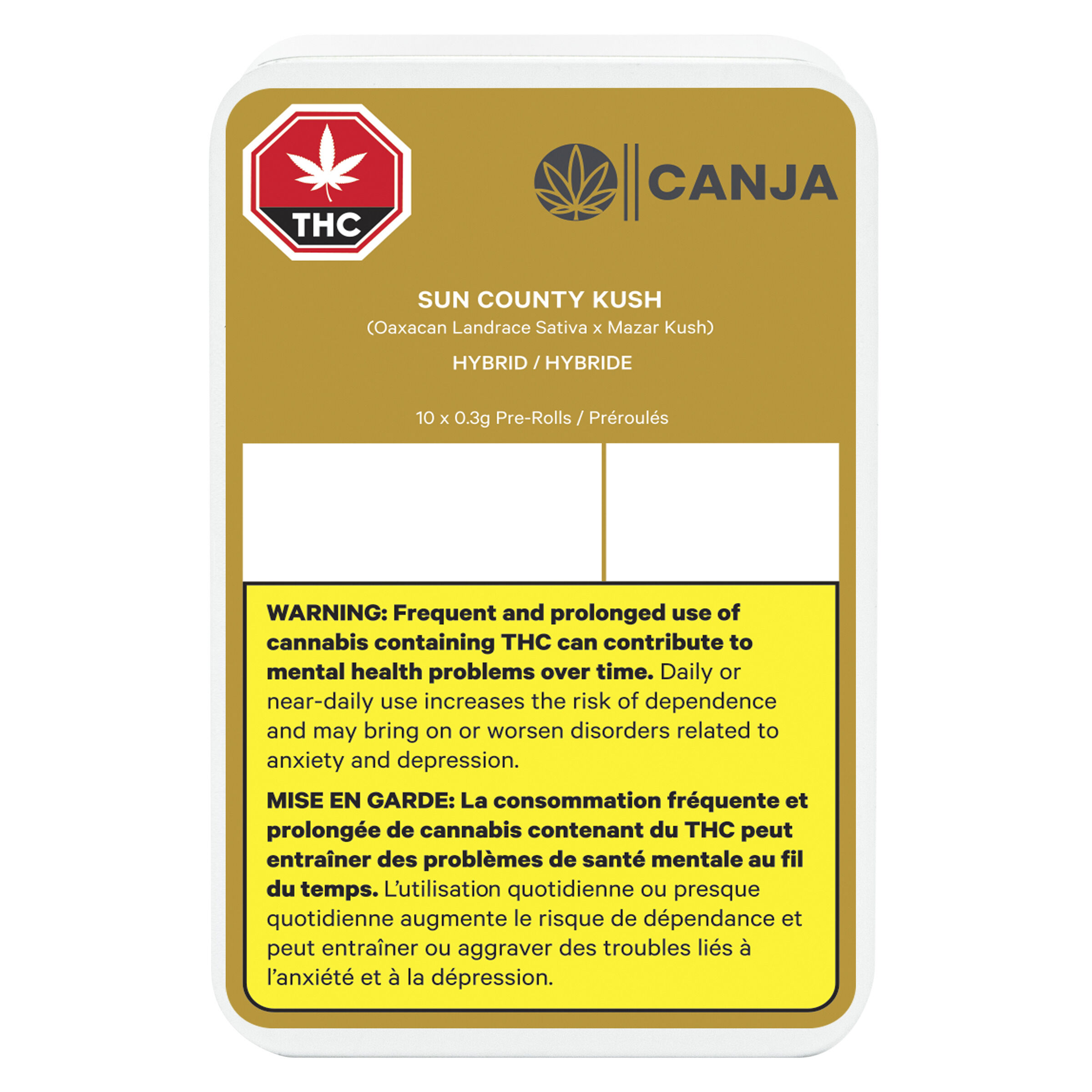 Canja - Canja Sun County Kush Pre-Roll - Hybrid - 10x0.3g