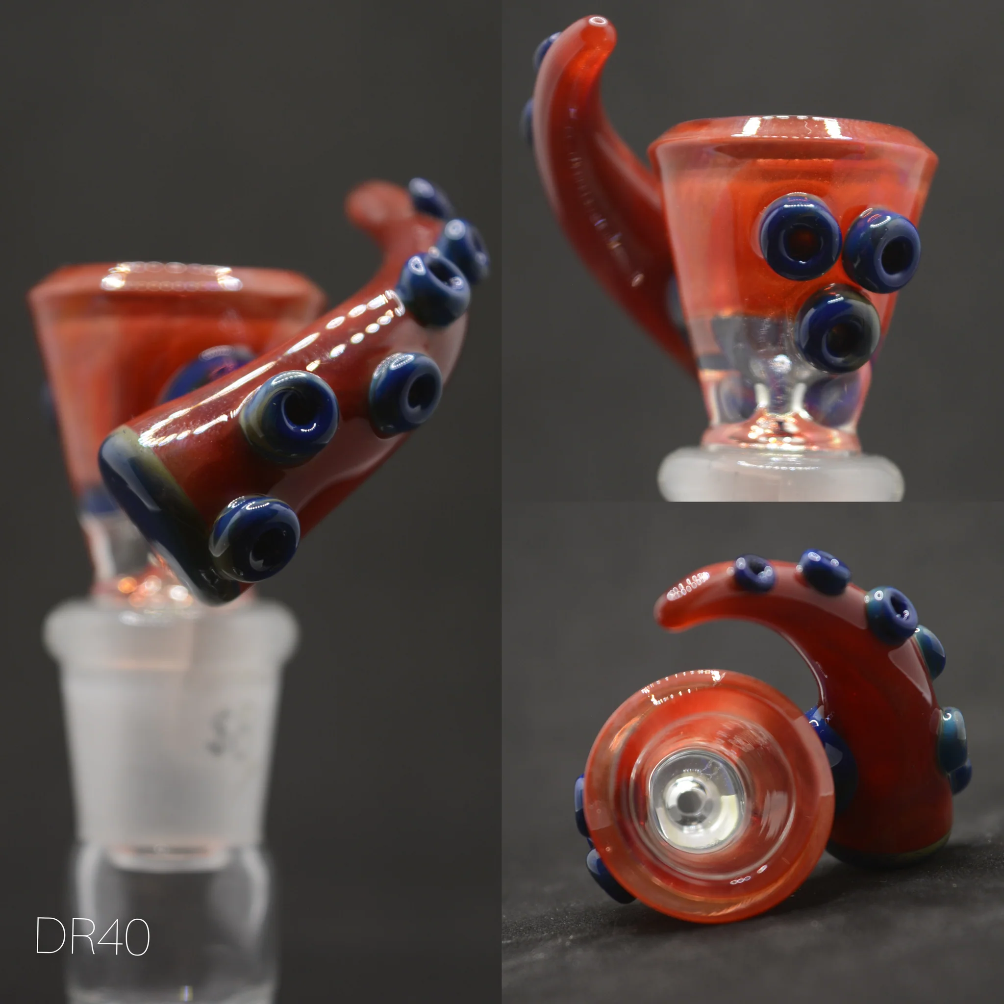 Drewp Glass - 14mm Worked Tentacle Bowl (1 Hole) DR40