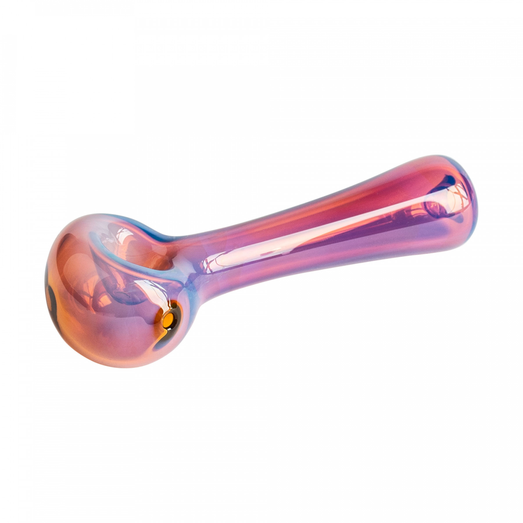 Red Eye Glass - 4.5" Spoon Hand Pipe - Clear Gassy