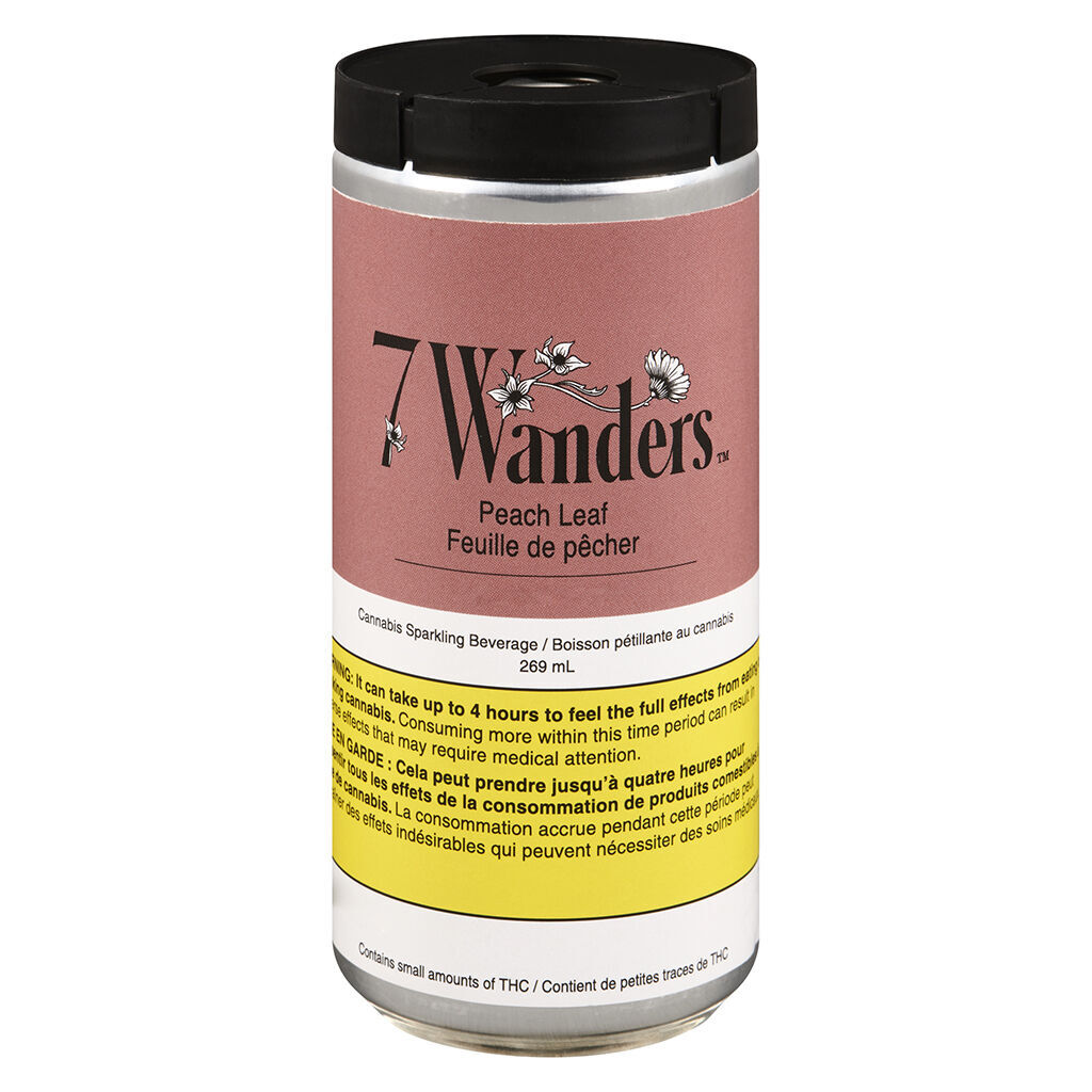 7 Wanders - Peach Leaf CBD Cannabis Sparkling Beverage - Blend - 269ml