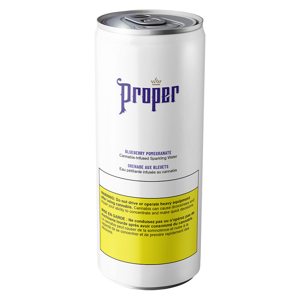 Proper - Blueberry Pomegranate Cannabis Infused Sparkling Water - Hybrid - 355ml