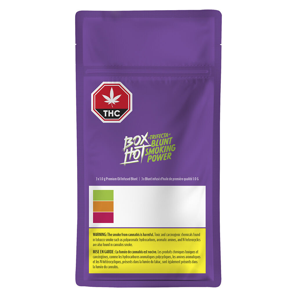 BOXHOT Fatties - Trifecta of Blunt Smoking Power Infused Blunt - Blend - 3x1g