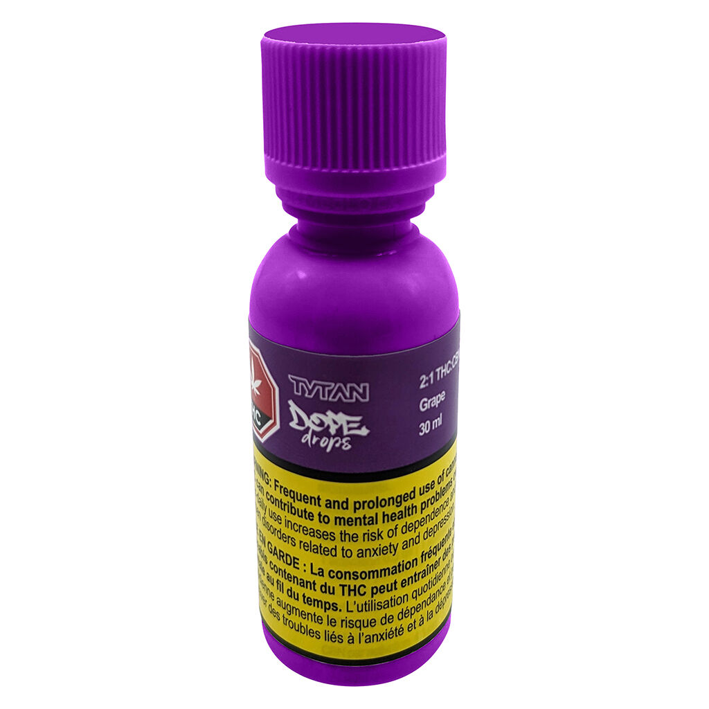 TYTAN Dope Drops - 2:1 THC:CBN Chill Drops - Grape - Hybrid - 30ml