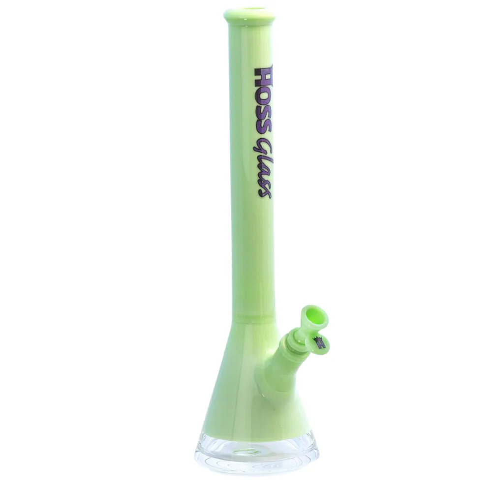 HOSS Glass - 16" Colored Beaker Bong w/ Window Base - H069