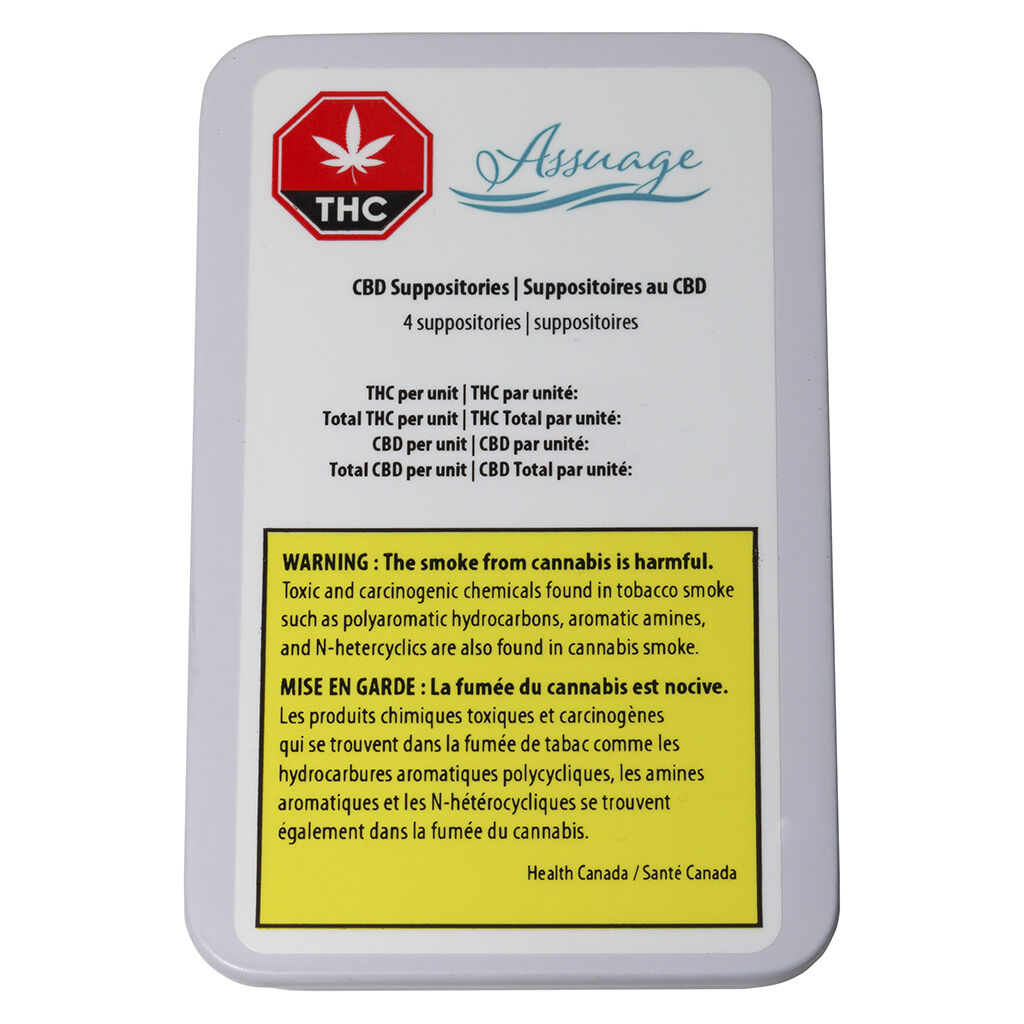 Assuage - CBD Suppositories - Hybrid - 4 caps