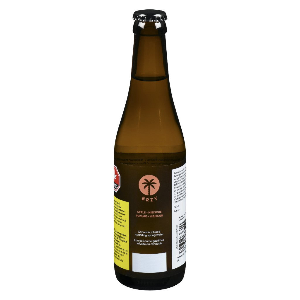 BRZY - Apple + Hibiscus Sparkling Spring Water Blend - 1x330ml