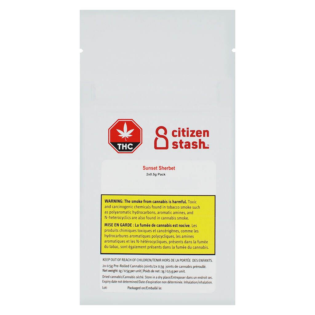 Citizen Stash - Sunset Sherbet Pre-Roll Indica - 2x0.5g