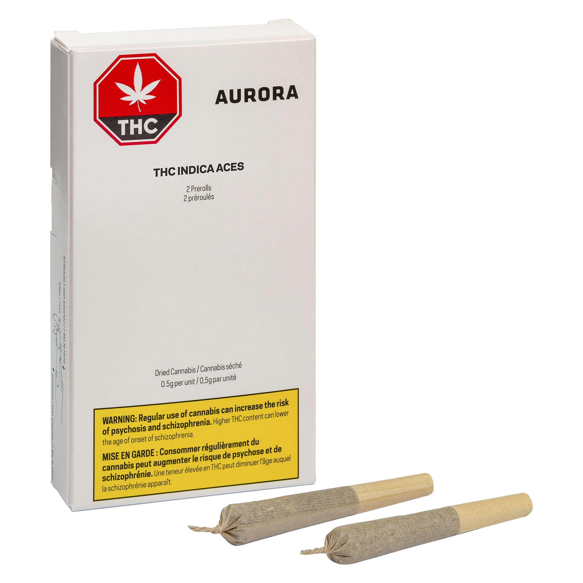 Aurora - THC Indica Aces Pre-Roll Indica - 5x0.5g