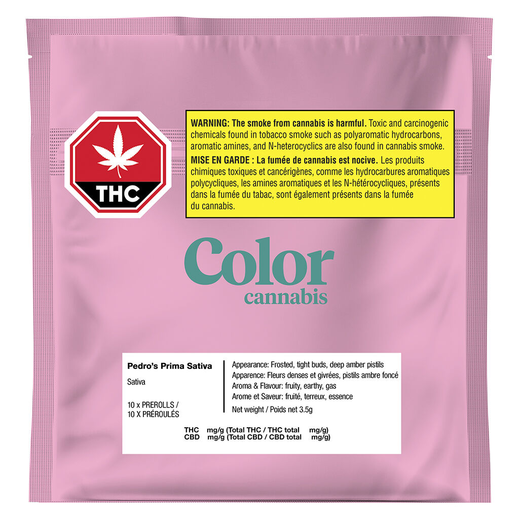 Color Cannabis - Pedro's Prima Sativa Pre-Roll - 10x0.35g