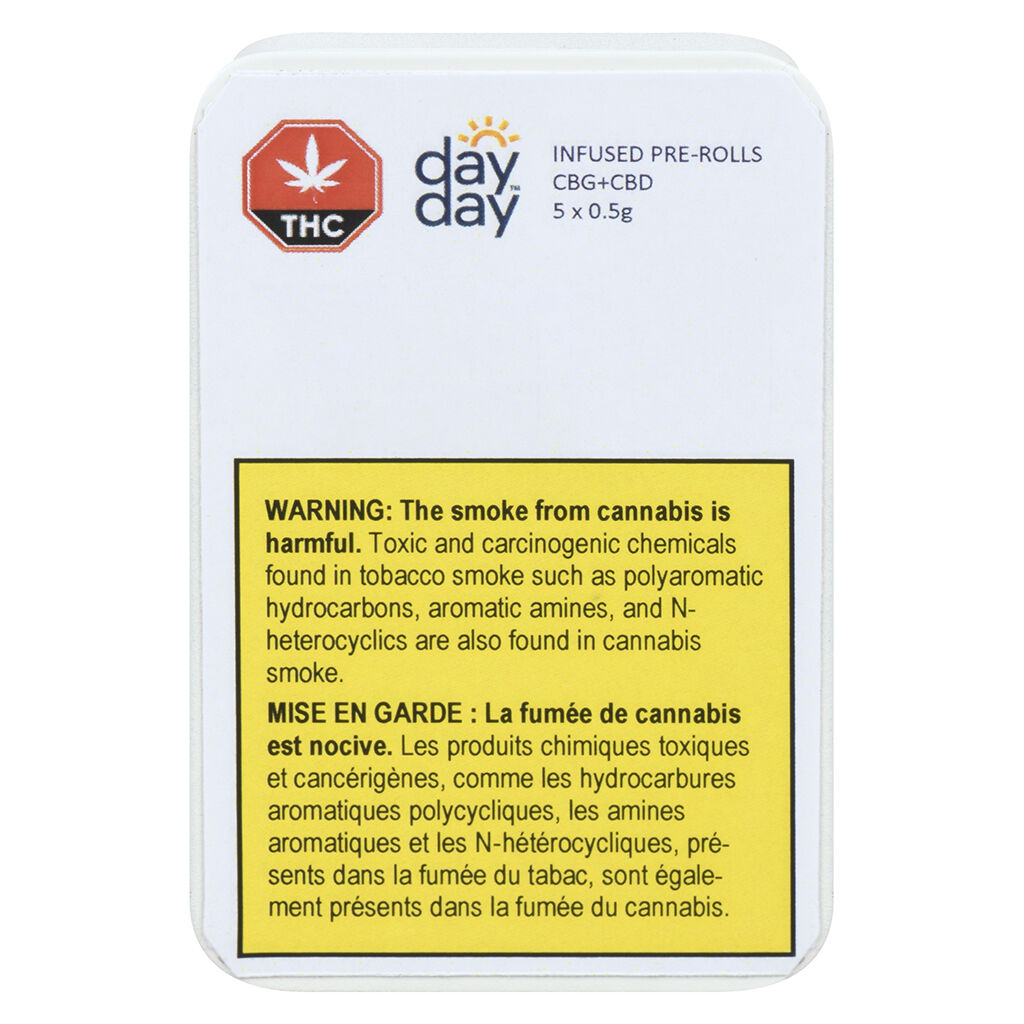 DayDay - CBG+CBD Infused Pre-Roll - Blend - 5x0.5g