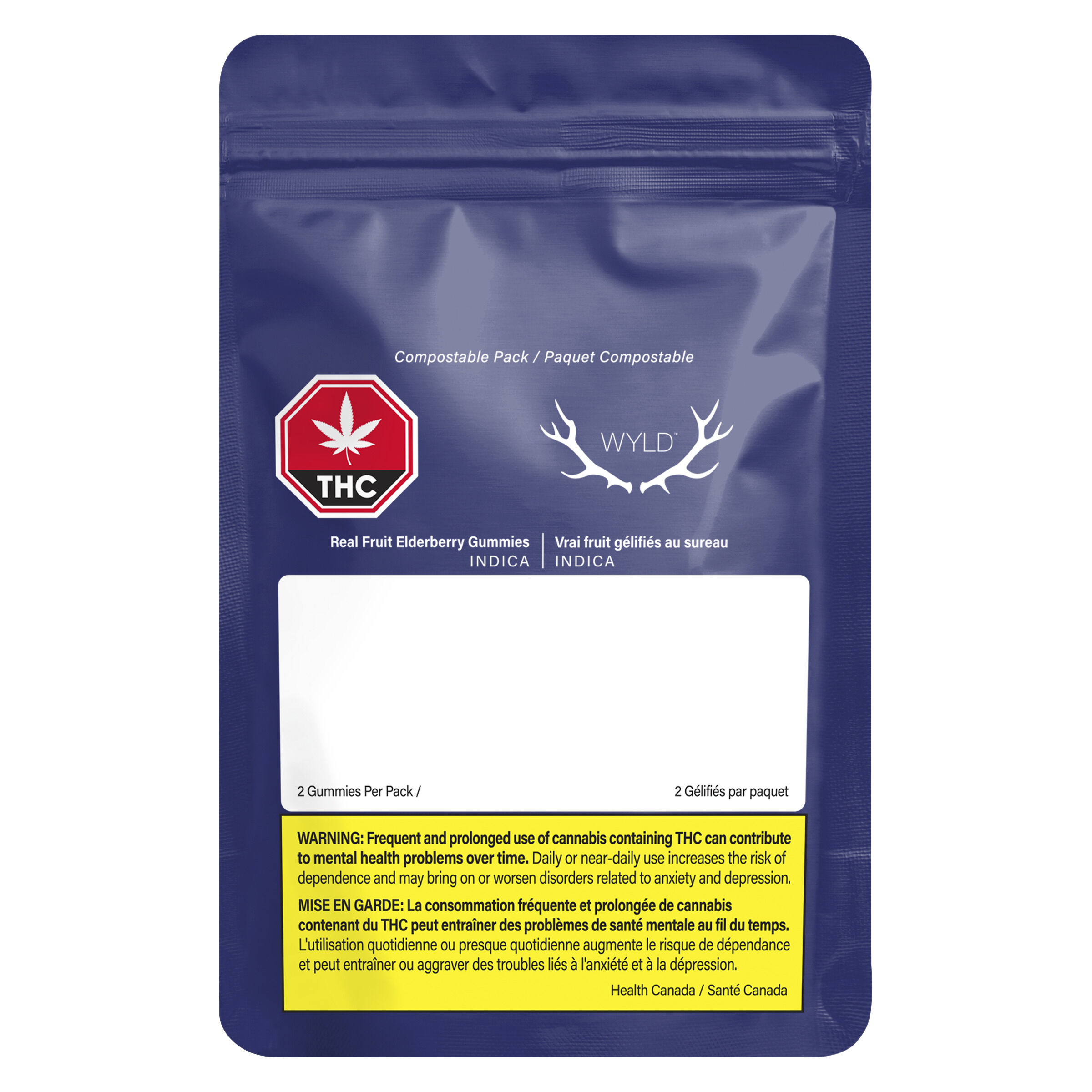 Wyld - Real Fruit Elderberry Soft Chews 2:1 THC:CBN - Indica - 2 Pack