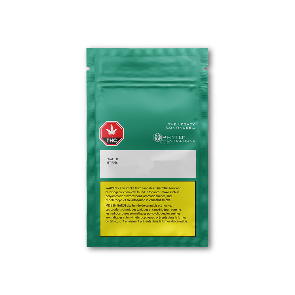 Phyto Extractions - Jet Fuel Shatter - Indica - 1g