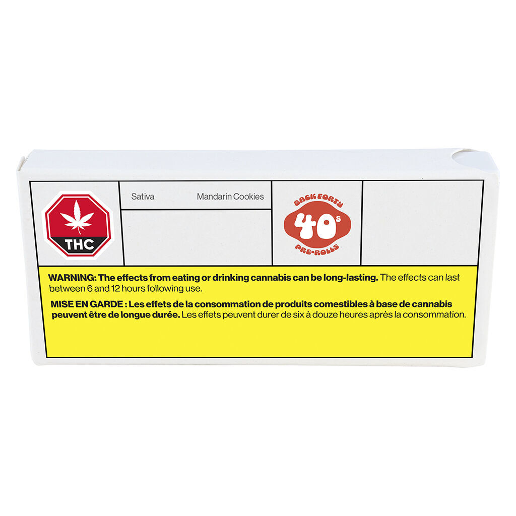 Back Forty - Mandarin Cookies Pre Roll - Back Forty - Mandarin Cookies Pre-Roll - 10x0.35g