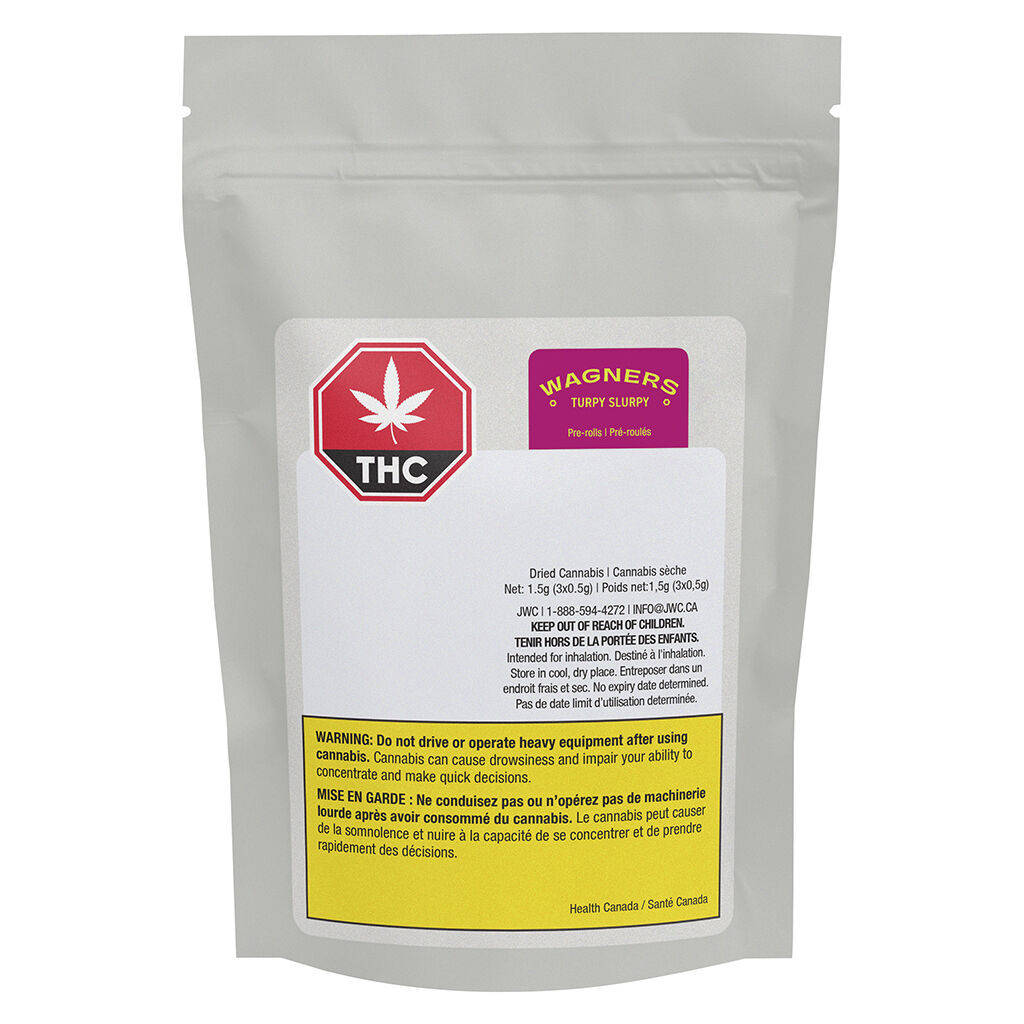 WAGNERS - Turpy Slurpy Pre-Rolls - Indica - 3x0.5g