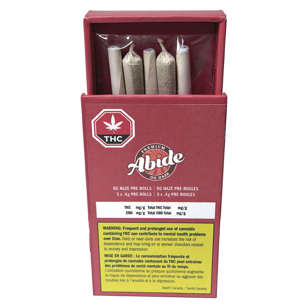 Abide - OG Haze Pre-Roll - Sativa - 5x0.4g