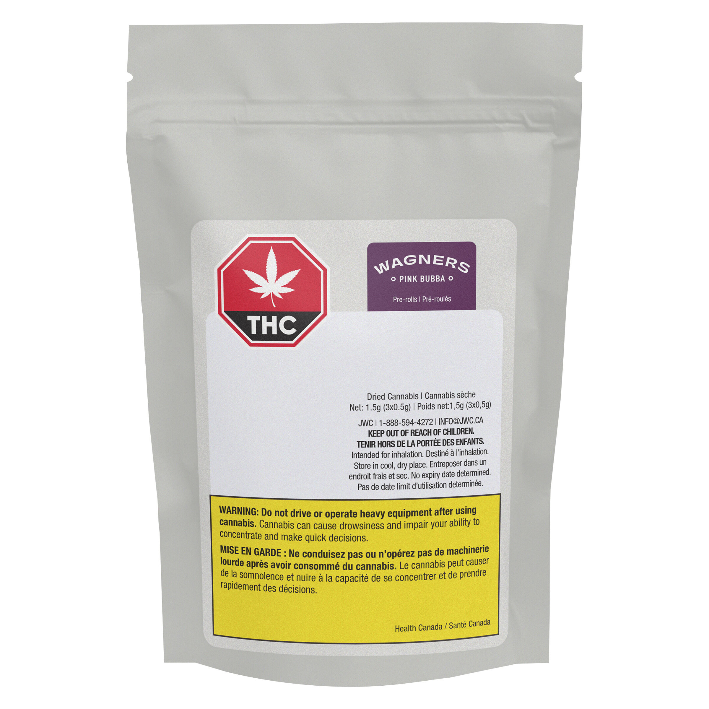 WAGNERS - Pink Bubba Pre-Rolls - Indica - 3x0.5g