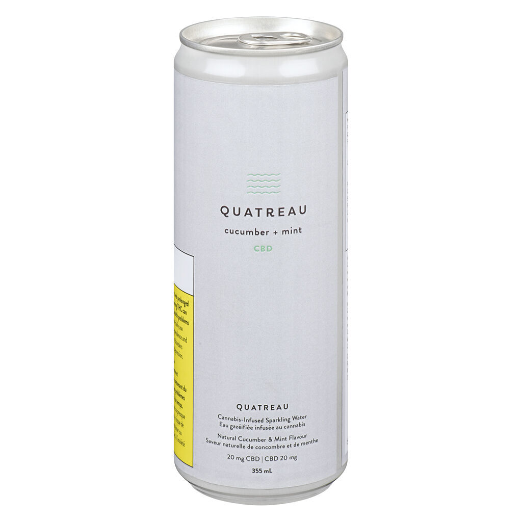 Quatreau - Cucumber & Mint Sparkling Water Blend - 1x355ml