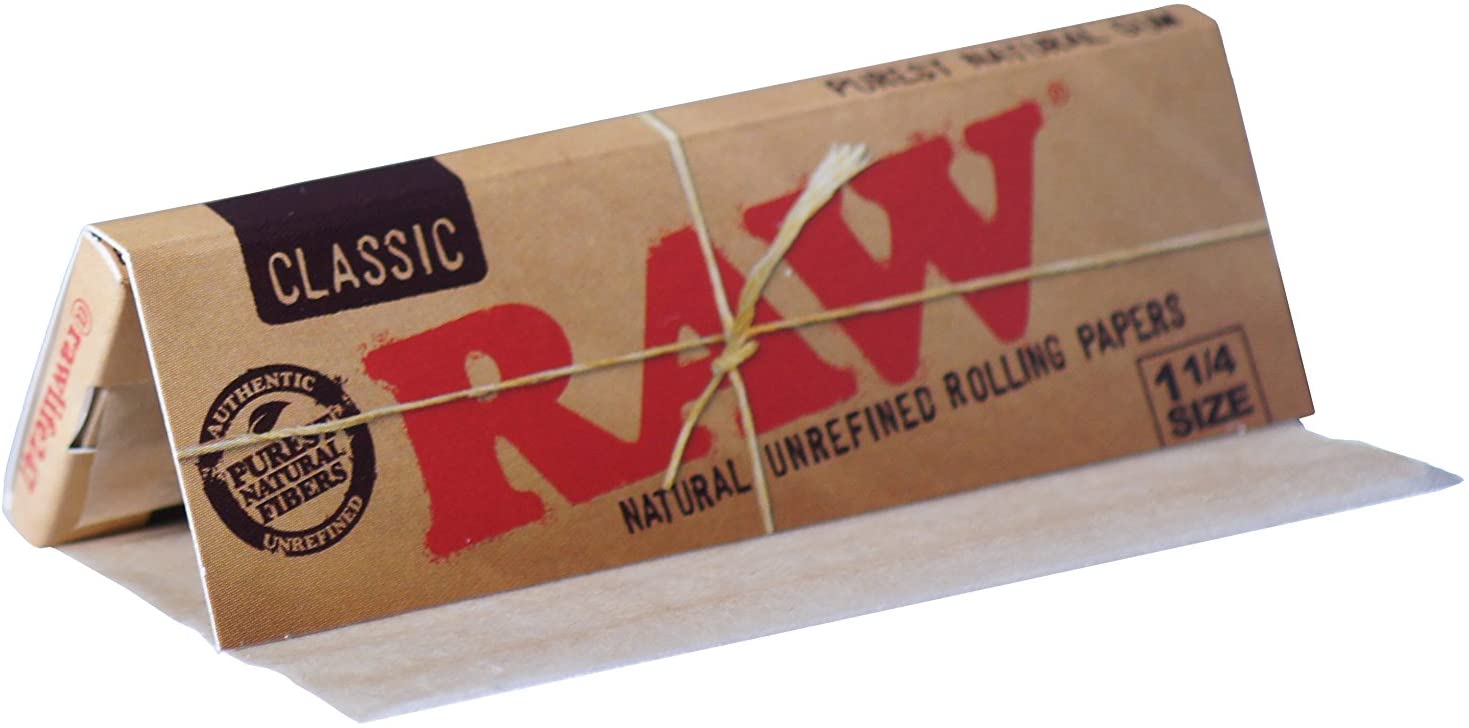 RAW - Classic Unrefined Rolling Papers - 1 1/4 Size