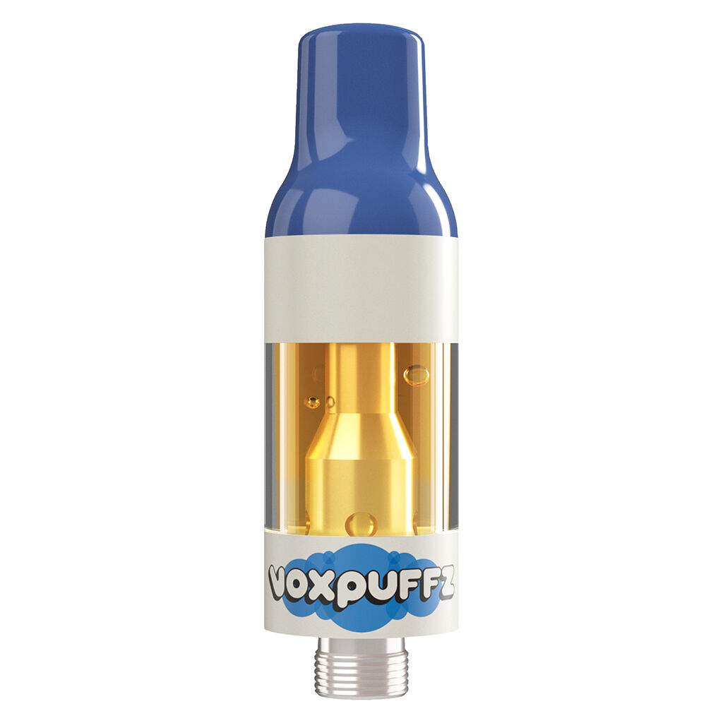 VoxPuffz - Blueberry Pom Pom 510 Thread Cartridge 1000 THC - Sativa - 1.2g