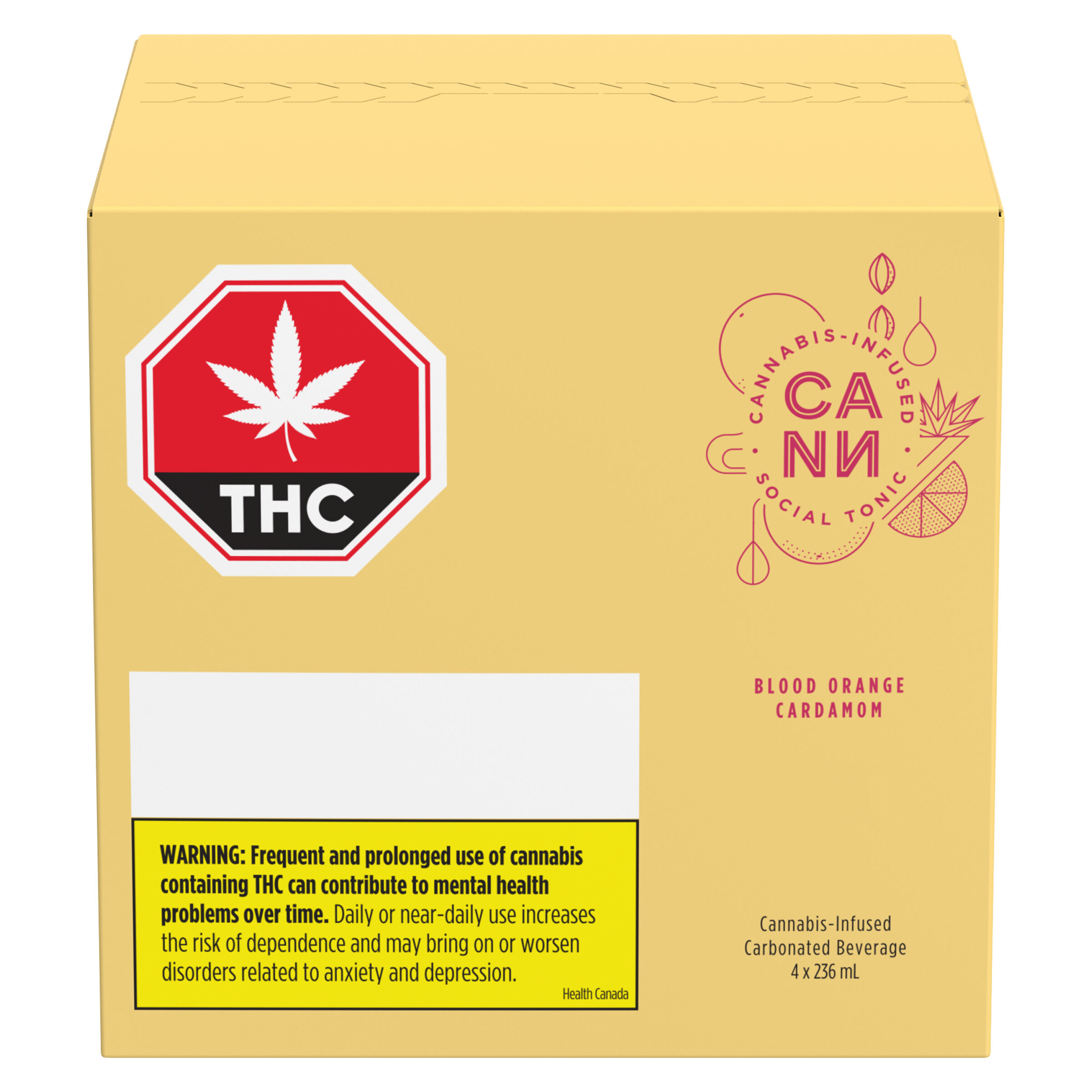 Cann Social Tonic - Blood Orange Cardamom - Blend - 4 Pack