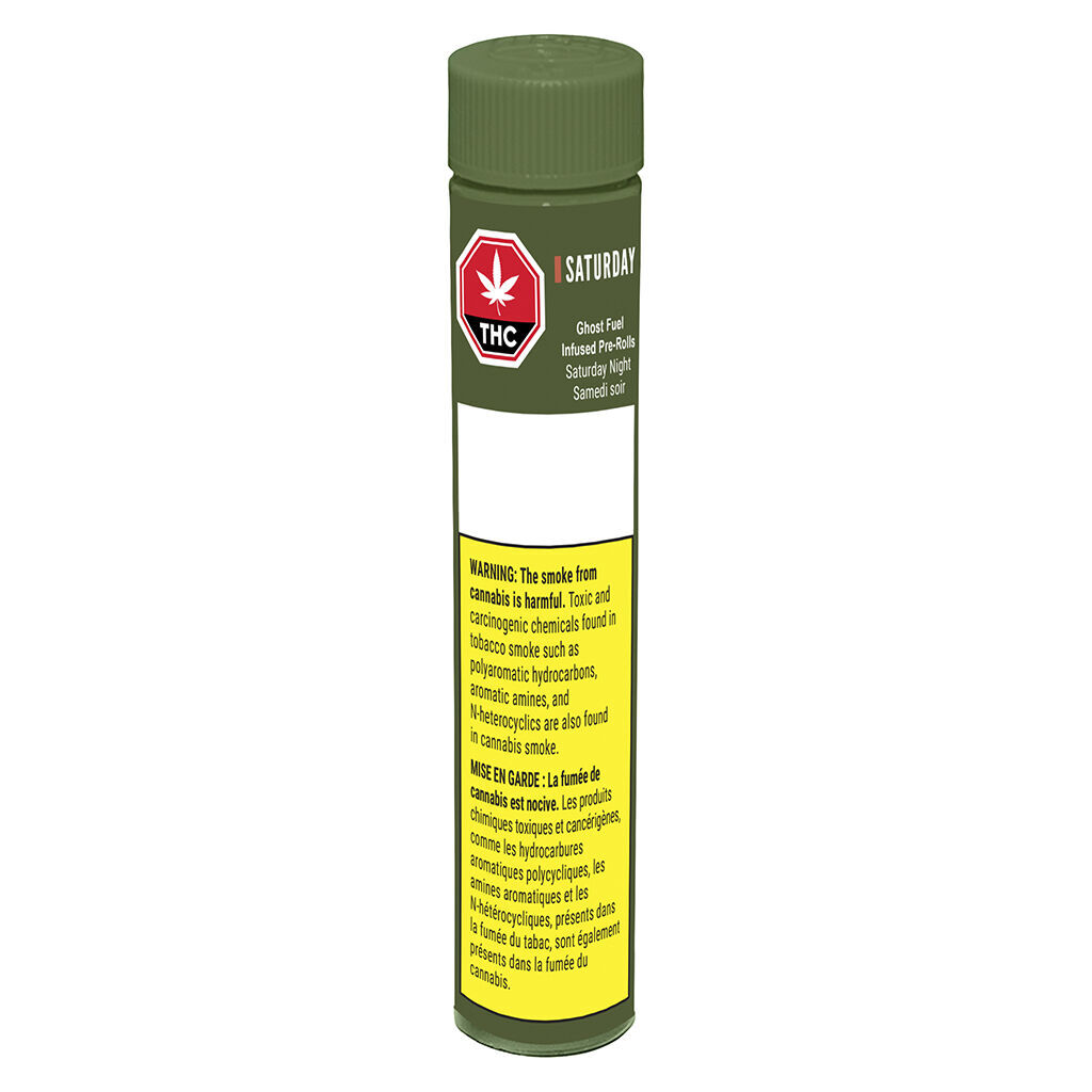 Saturday - Ghost Fuel Infused Pre-Roll - Indica - 3x0.5g