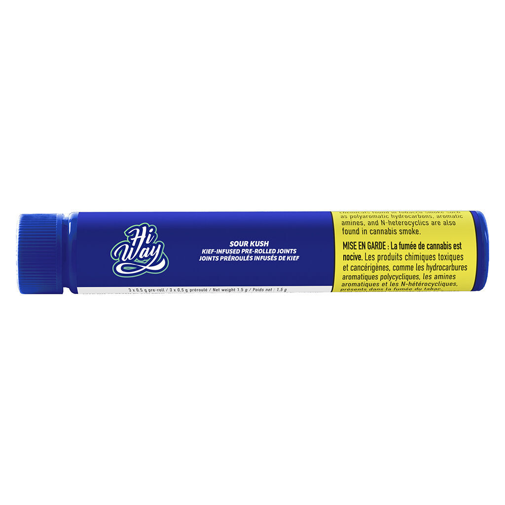 Hiway - Sour Kush Kief-Infused Pre-Rolled Cannabis Joints - 3x0.5g