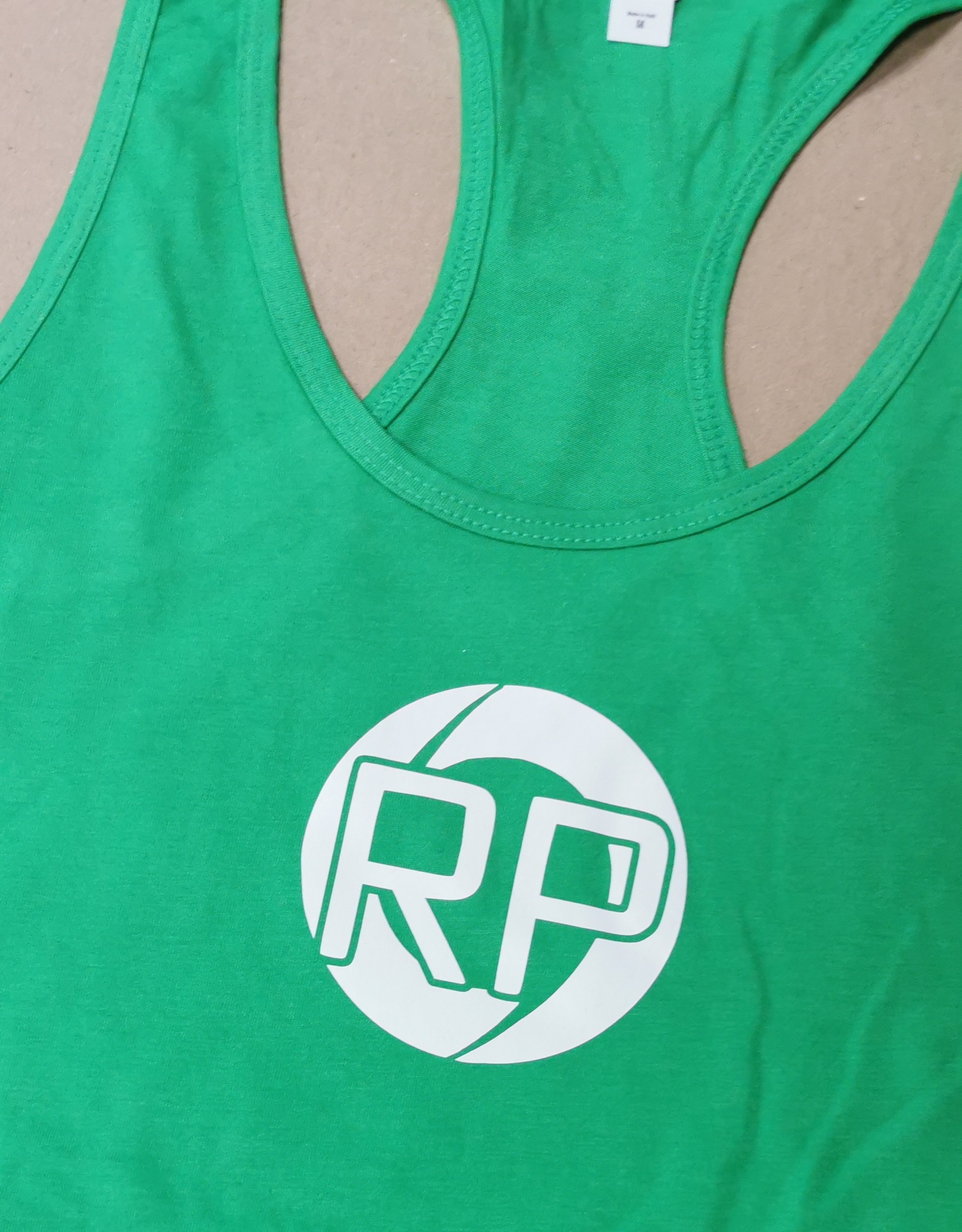 Rightpuff Ladies Tank - Green - Circle Logo - Medium