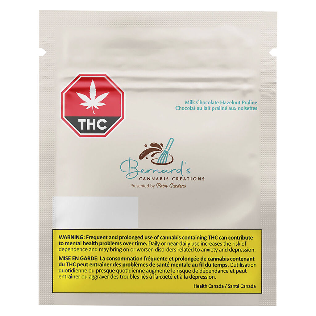 Bernard's Cannabis Creations - Milk Hazelnut Praline Bar - Blend - 1 Pack