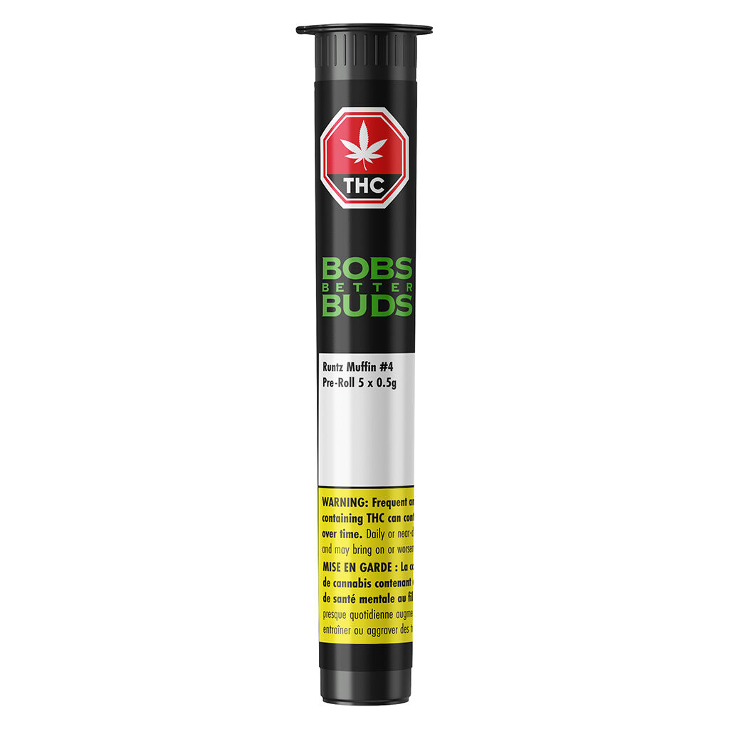 BOBS BETTER BUDS - Runtz Muffin #4 Pre-Roll - Indica - 5x0.5g
