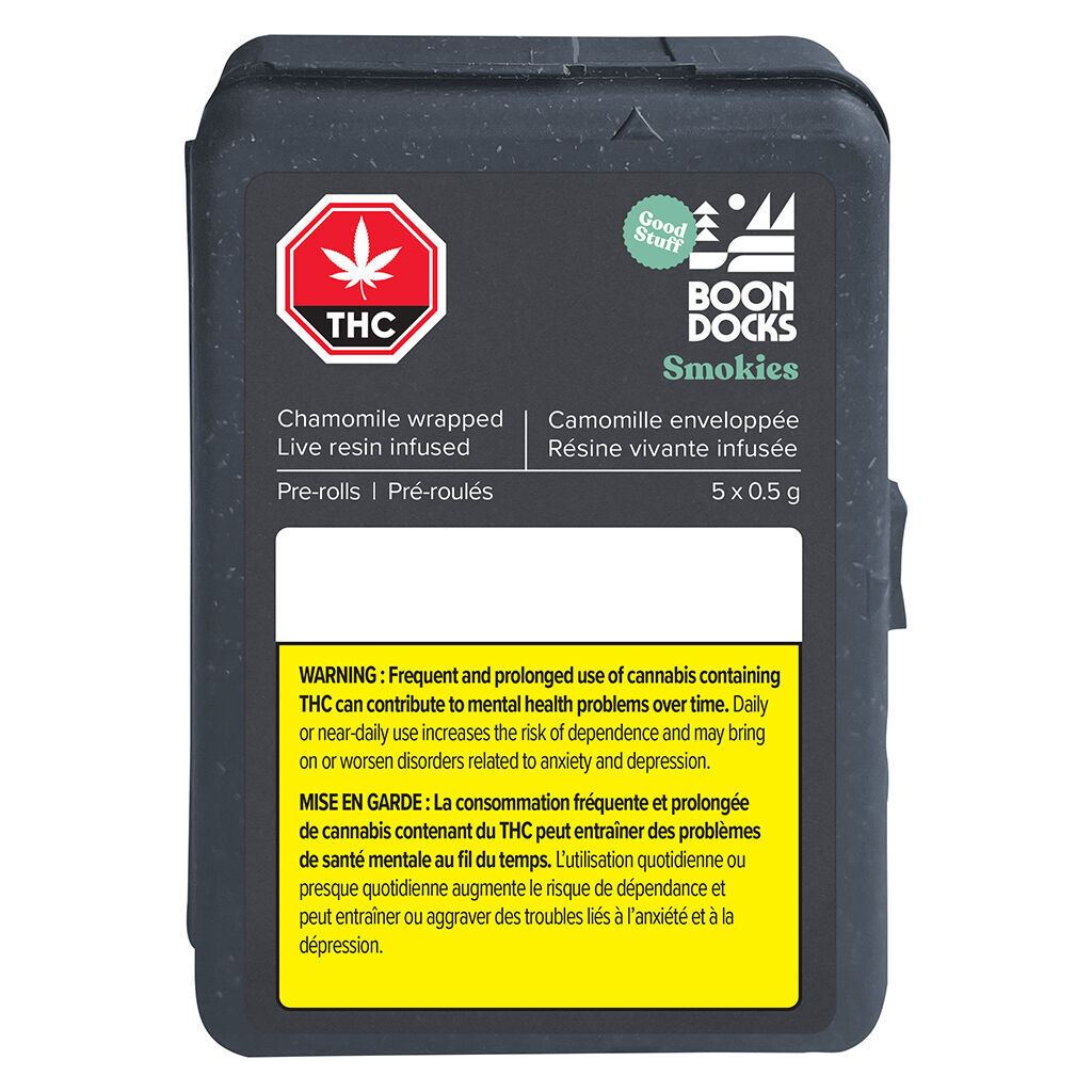 Boondocks - Smokies Live Resin-Infused Natural Pre-Roll - Sativa - 5x0.5g