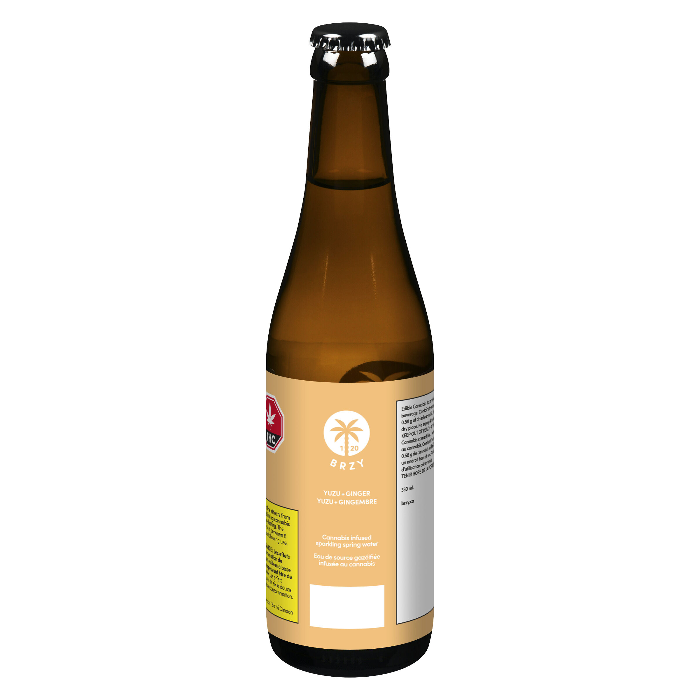 BRZY - Yuzu + Ginger Sparkling Water - Hybrid - 330ml
