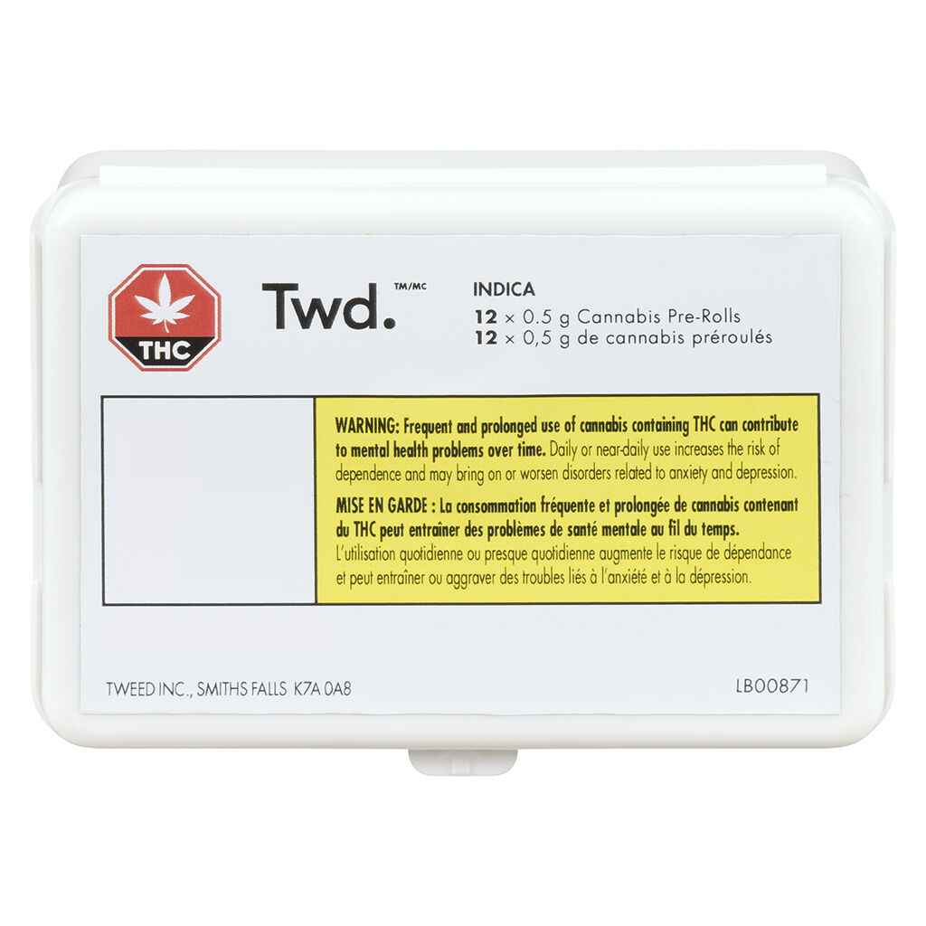 Twd. - Twd. Indica Pre-Roll Indica - 12x0.5g