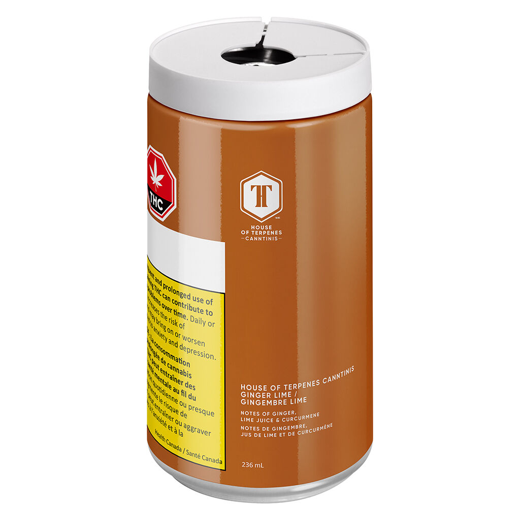 House of Terpenes - Canntinis - Ginger Lime Sparkling Water - Blend - 236ml