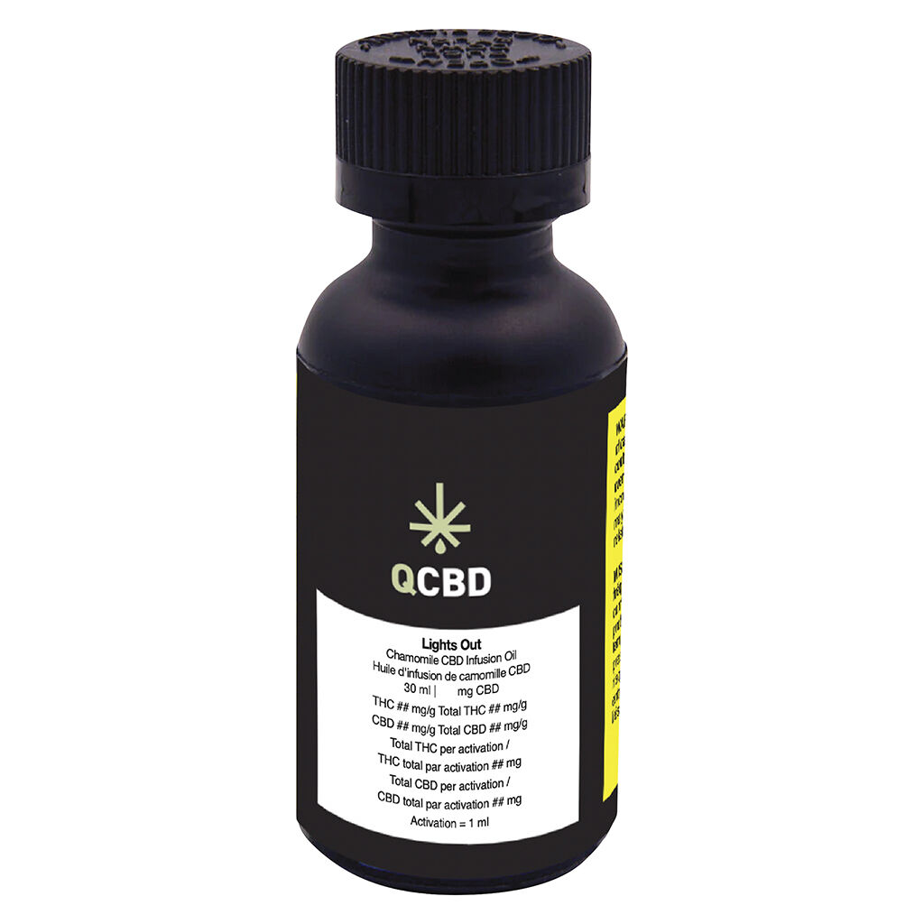 QCBD - Lights Out Chamomile CBD Infusion Oil - Indica - 30ml