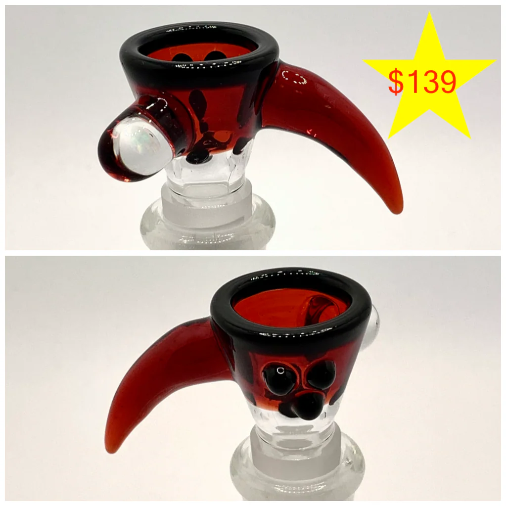 Princess Grandpa Glass - 14mm Horn Bowls w/ Opal (4 Holes) PG07