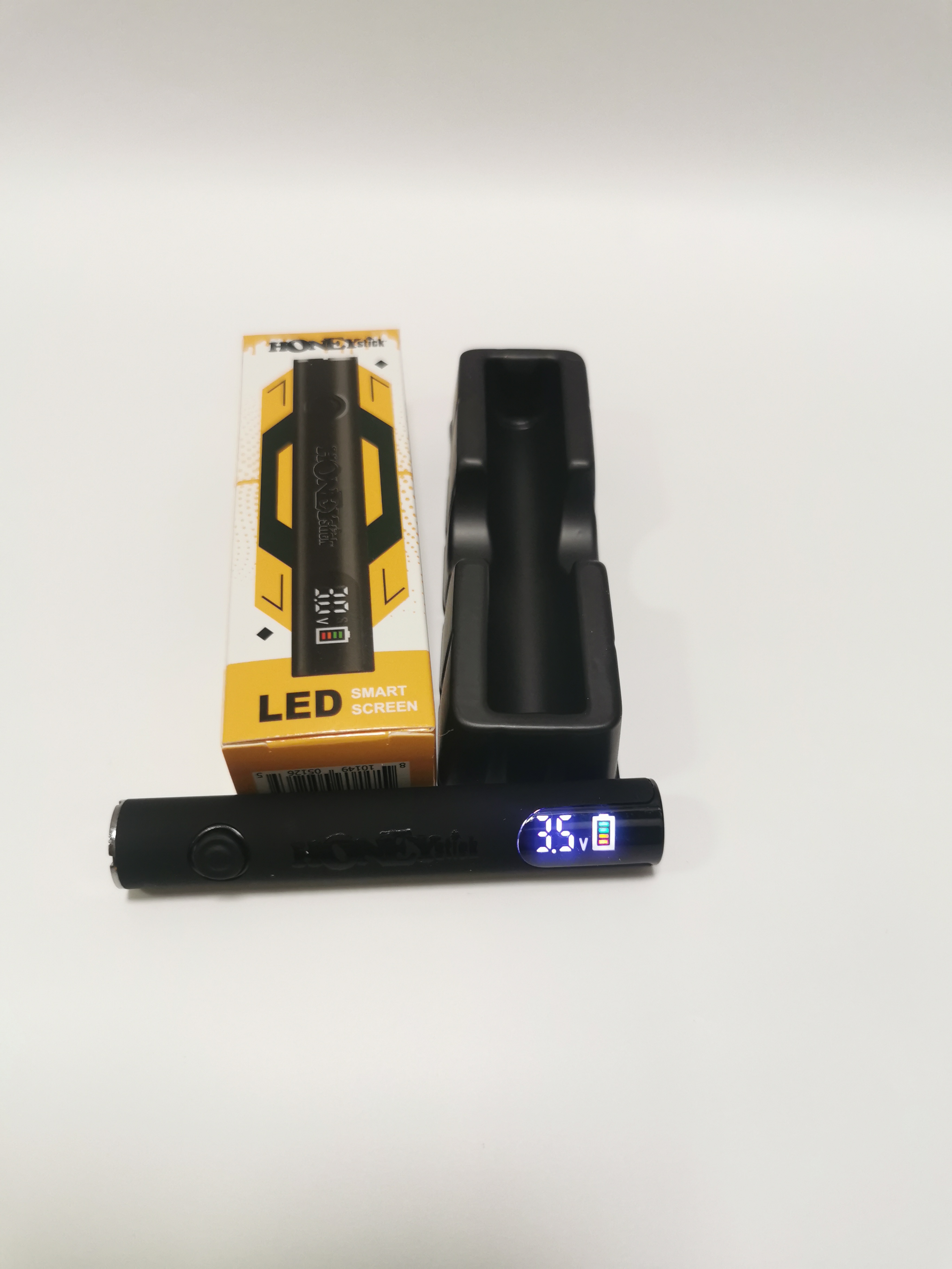 Honey Stick Battery With Screen  - Black