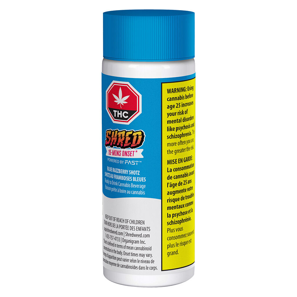 SHRED - Blue Razberry Shotz - Indica - 65ml