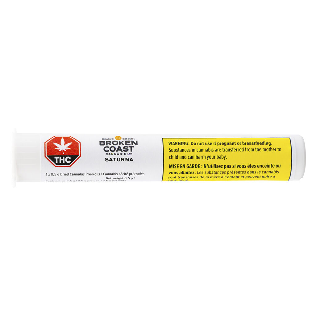 Broken Coast - MUSKMELON OG Saturna Pre-Roll - Broken Coast - Saturna Pre-Roll Hybrid - 1x0.5g