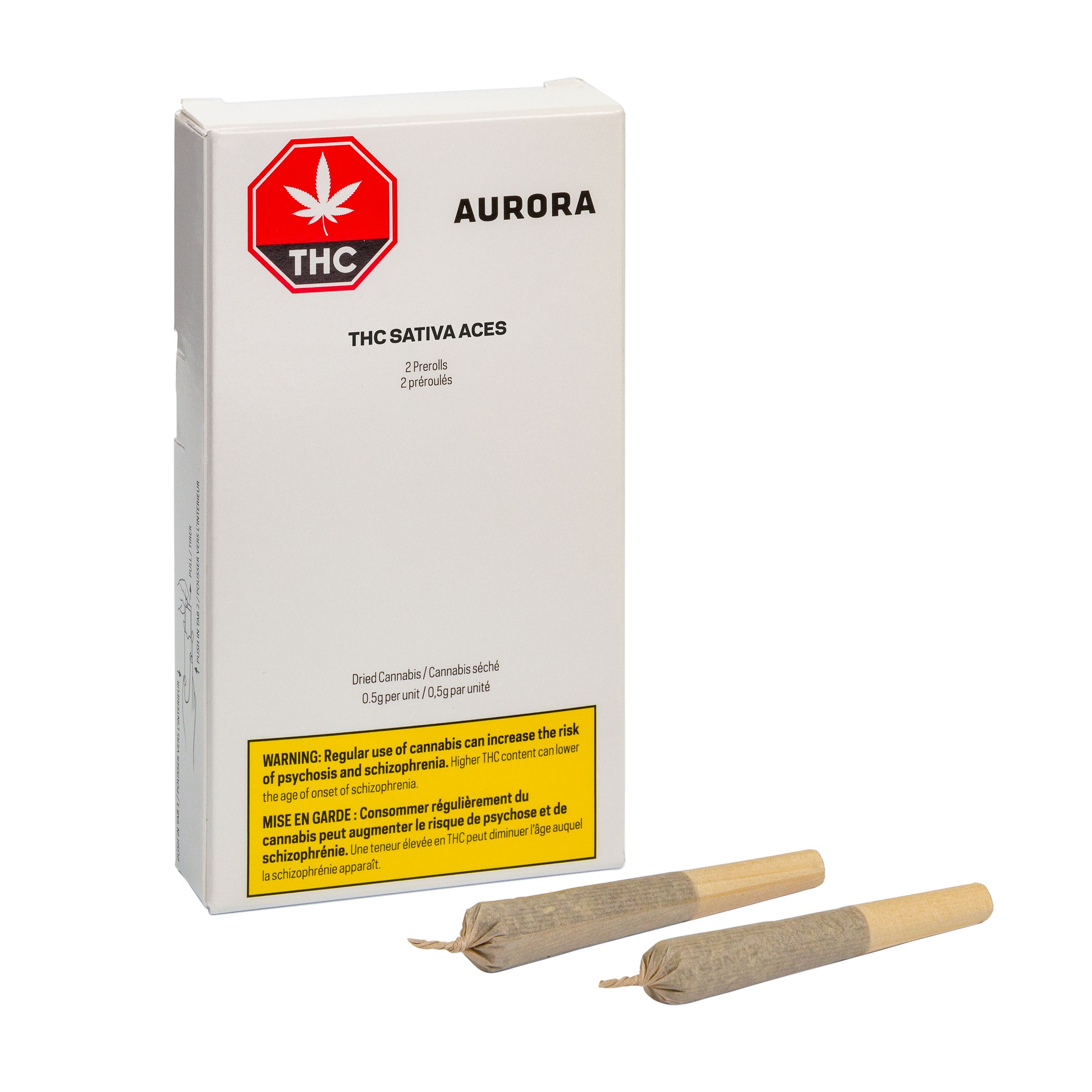 Aurora - THC Sativa Aces Pre-Roll Sativa - 2x0.5g
