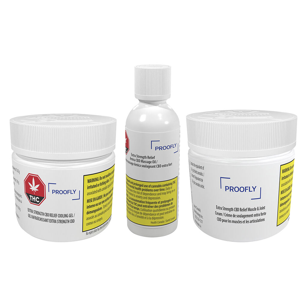 PROOFLY - Extra Strength CBD Relief Kit - Sativa - 3 Pack