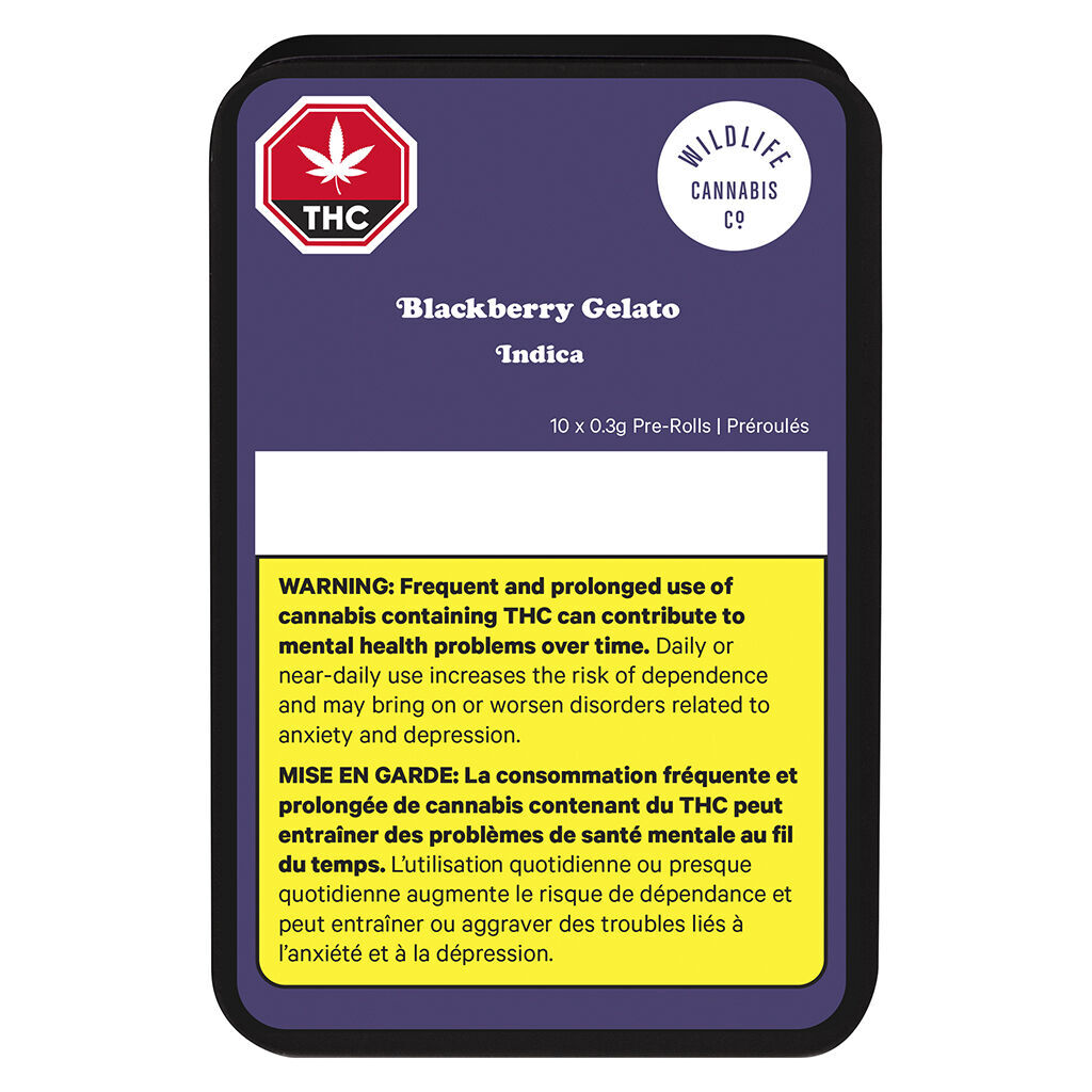 Wildlife - Blackberry Gelato Pre-Rolls - Indica - 10x0.3g