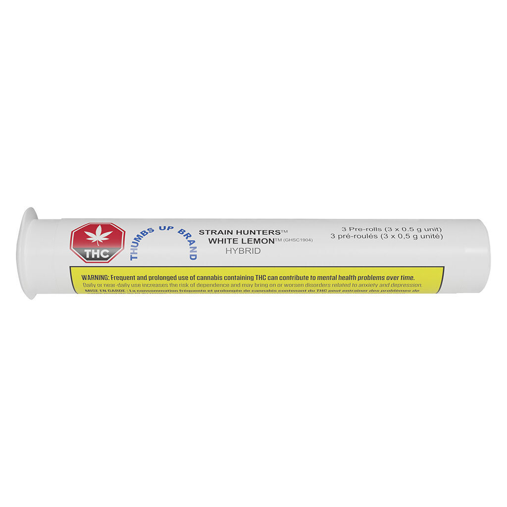 Thumbs Up Brand - Strain Hunters® White Lemon™ Pre-Roll Hybrid - 3x0.5g