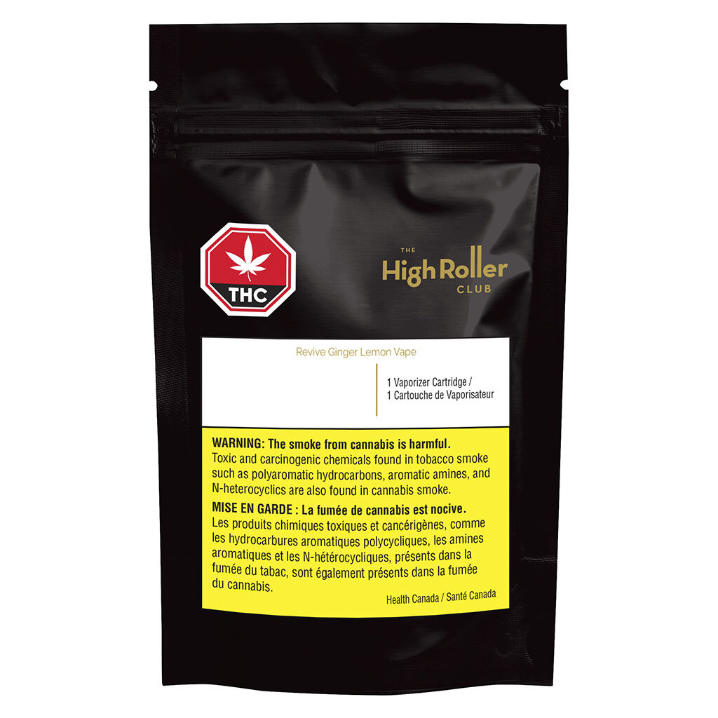 The High Roller Club - The High Roller Club Revive Ginger Lemon 510 Cartridge - Blend - 1g