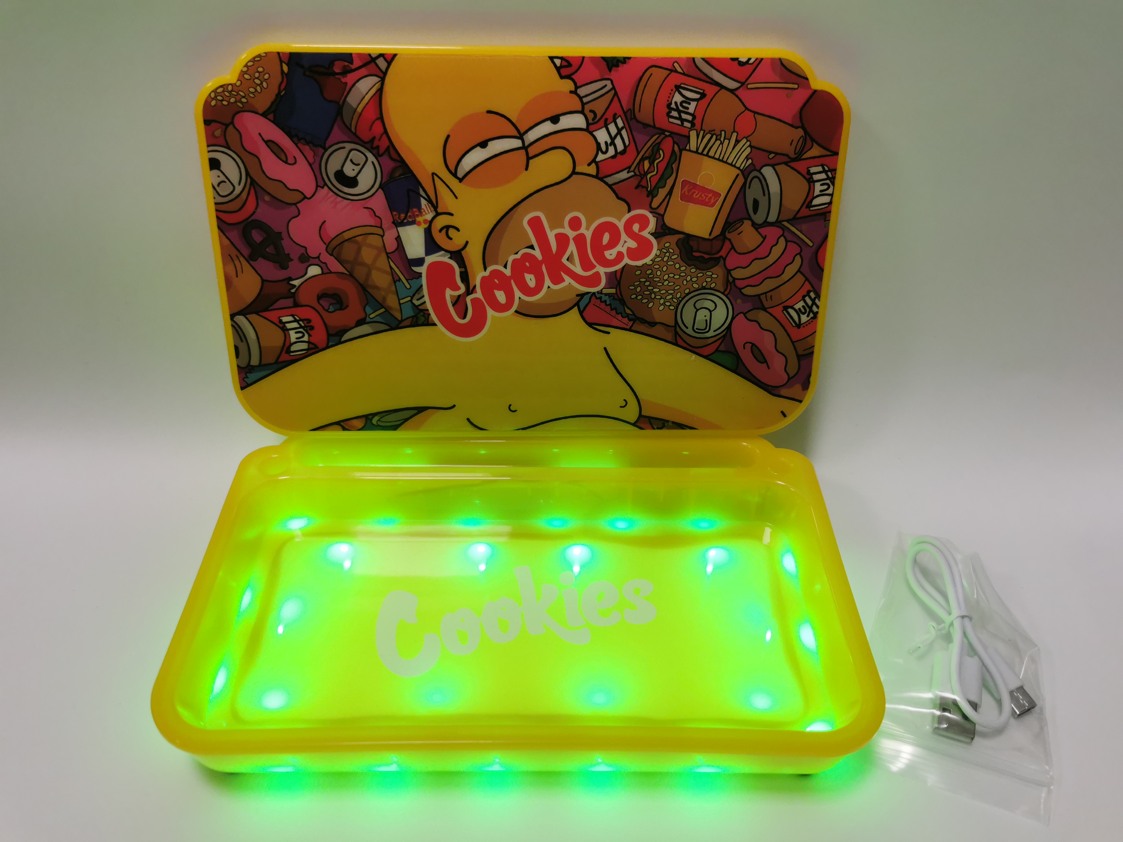 LED Cookies Rolling Tray - Homer Simpson Design Group - LED Cookies Rolling Tray - Rick N Morty