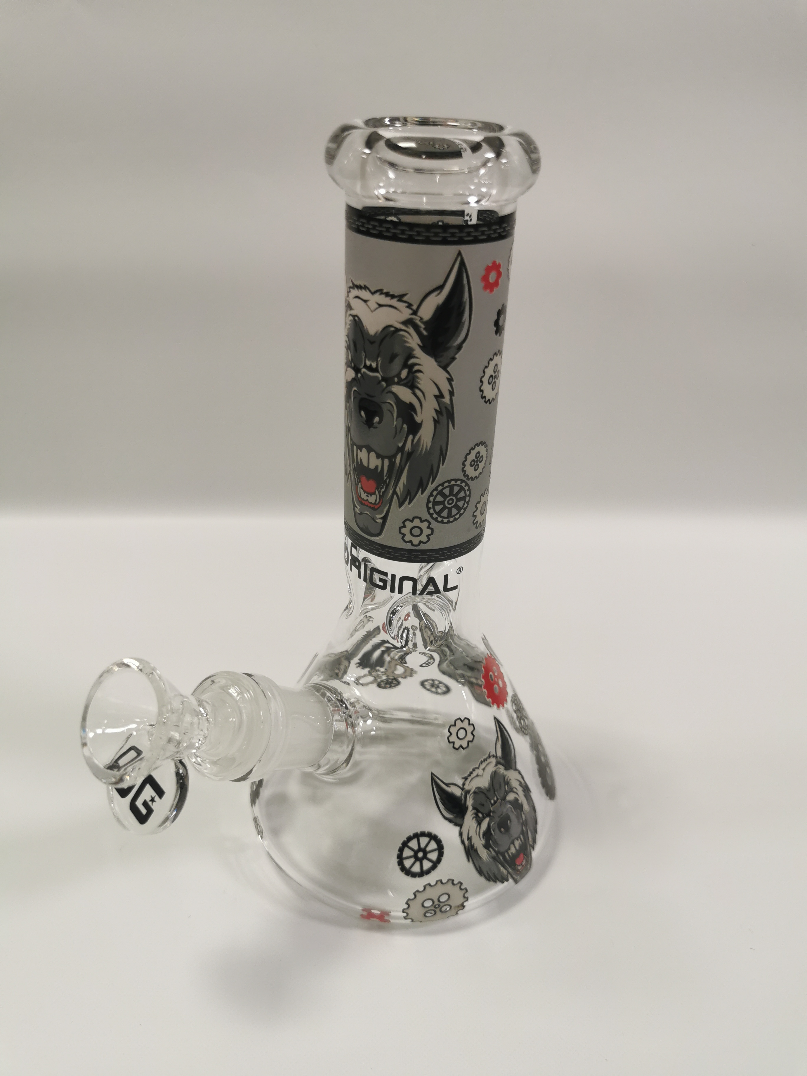Glass Bong - OG Original 8inch W/Wolf Desing