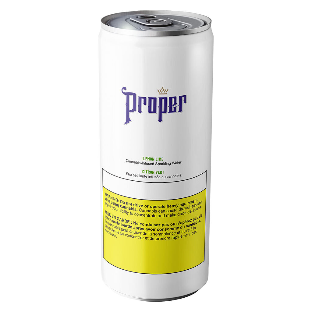 Proper - Lemon Lime Cannabis Infused Sparkling Water - Hybrid - 355ml