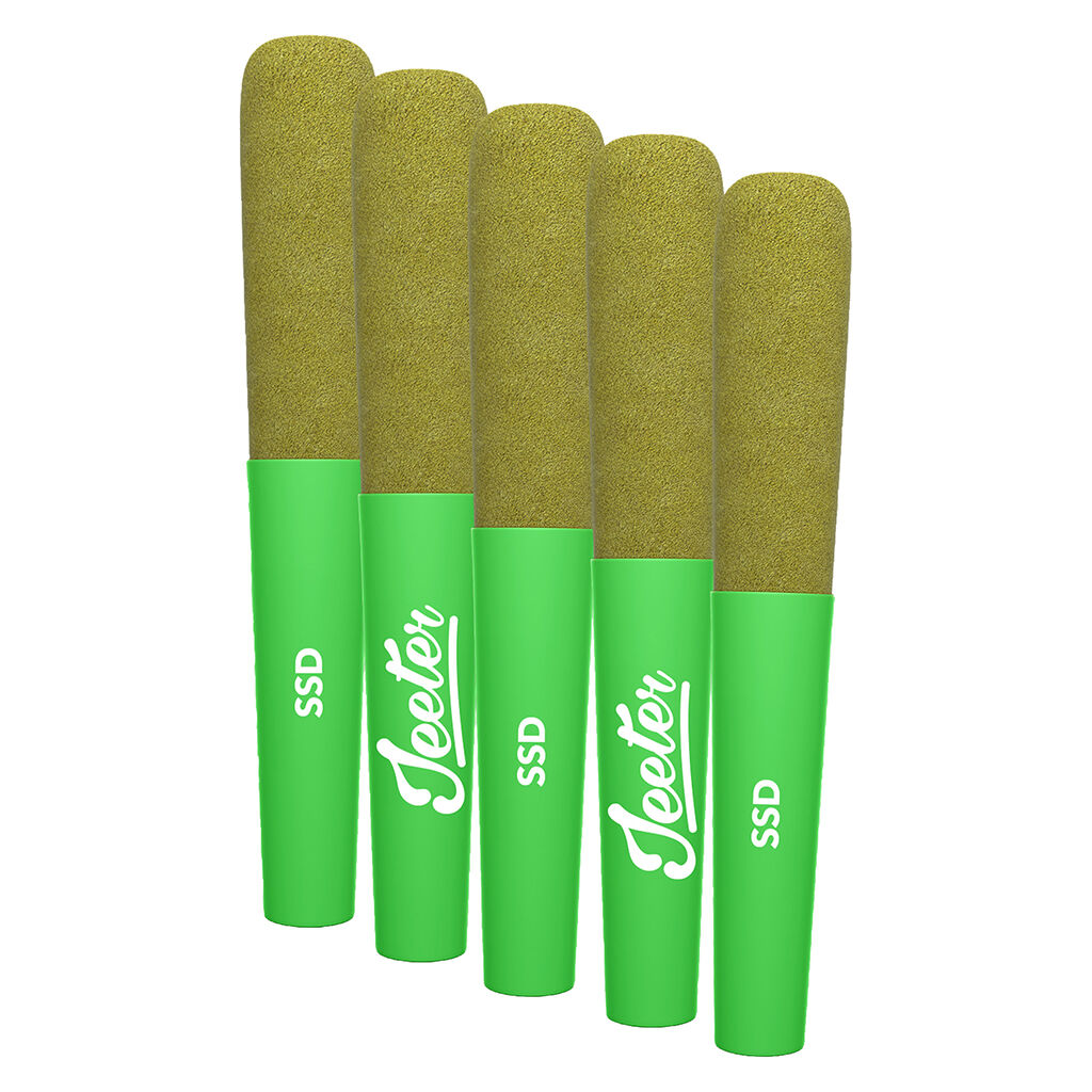 Jeeter - Baby Jeeter Infused Strawberry Sour Diesel Pre-Roll 5x0.5g - Jeeter - Baby Jeeter Infused Strawberry Sour Diesel Pre-Roll - Sativa - 5x0.5g