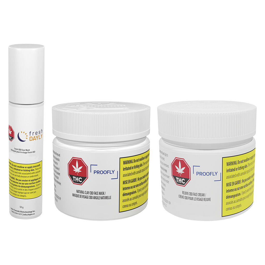 PROOFLY & freshDAYLY - Rejuve Facial Bundle - Sativa - 3 Pack